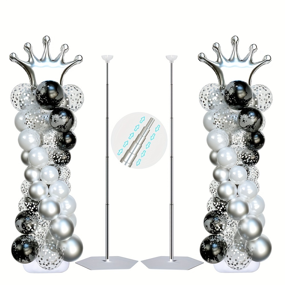 

Adjustable Metal Balloon Arch Stand Kit With 4 Columns - Versatile Party Decoration For Wedding, Birthday, Anniversary - Sturdy And Reusable Event Decor With Base, Plug, Bowl - All-season Suitable