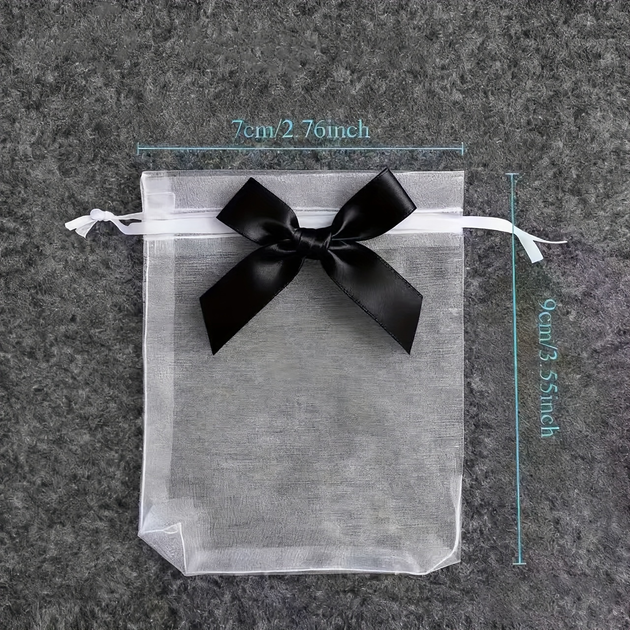 TEMU 30pcs Ribbon Bow Tulle & Organza Drawstring Gift Bags - Christmas/halloween Decor, Wedding Jewelry Packaging | Assorted Colors