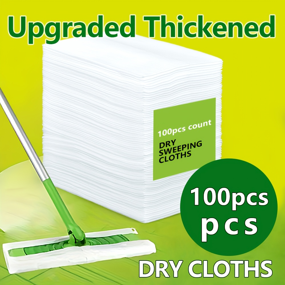 100 Disposable Dust Removal Cloths for Household Use, Electrostatic Mop for Cleaning Floor Tiles And Surfaces