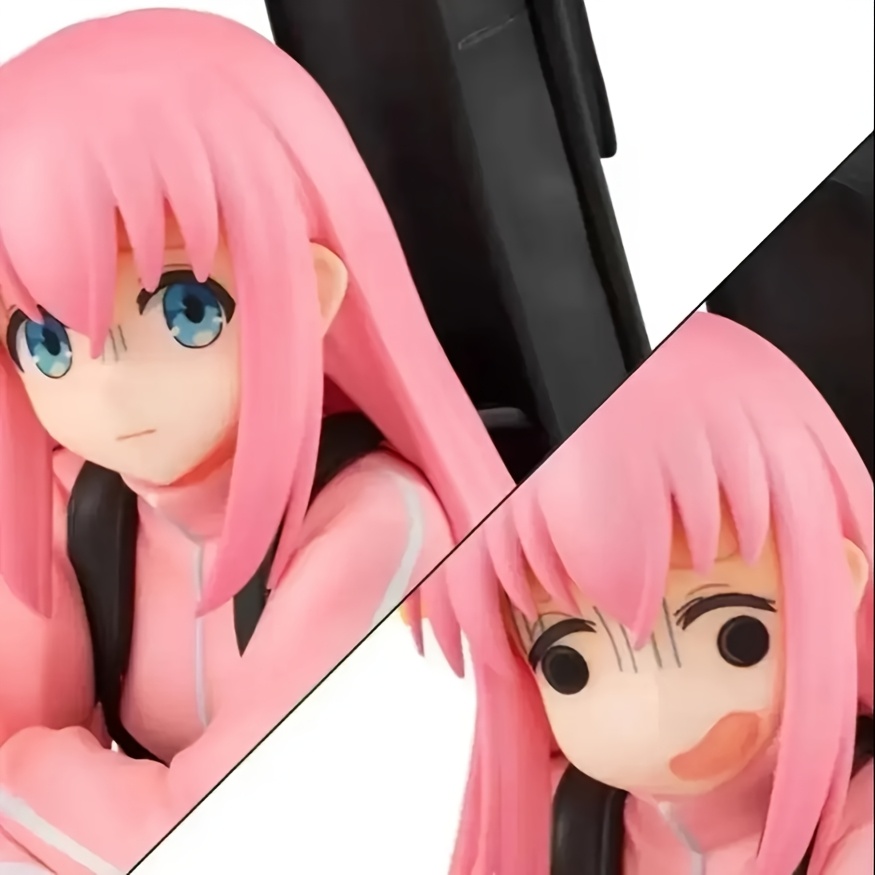 TEMU ! Doll Figures Anime Pvc Model, Pink Hair Sitting , Action Figure For Kids Toys, Collect Anime Figures, Room Decoration, High- Toy