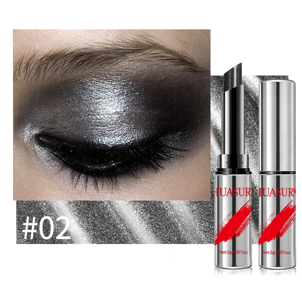 Huasurv Shimmer Highlighter Stick, A Multifunctional Product For Eyeshadow And Highlighter, Features A Delicate And Bouncy Texture To Create A Makeup Look. It Full Coverage With , Suitable For Tones