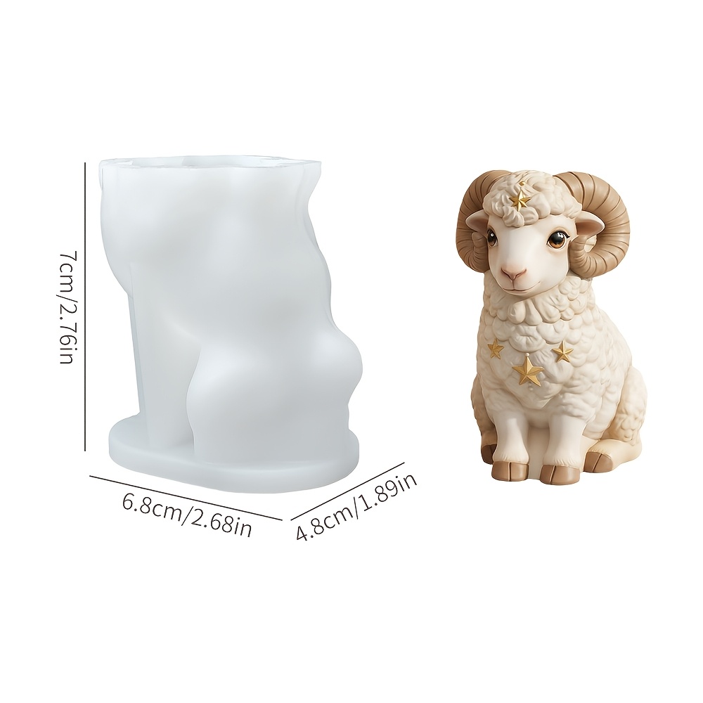 TEMU Stampo in silicone resina - Stampo in silicone 3D a forma di ricciuto per di candele, ornamenti in gesso, stampi creativi