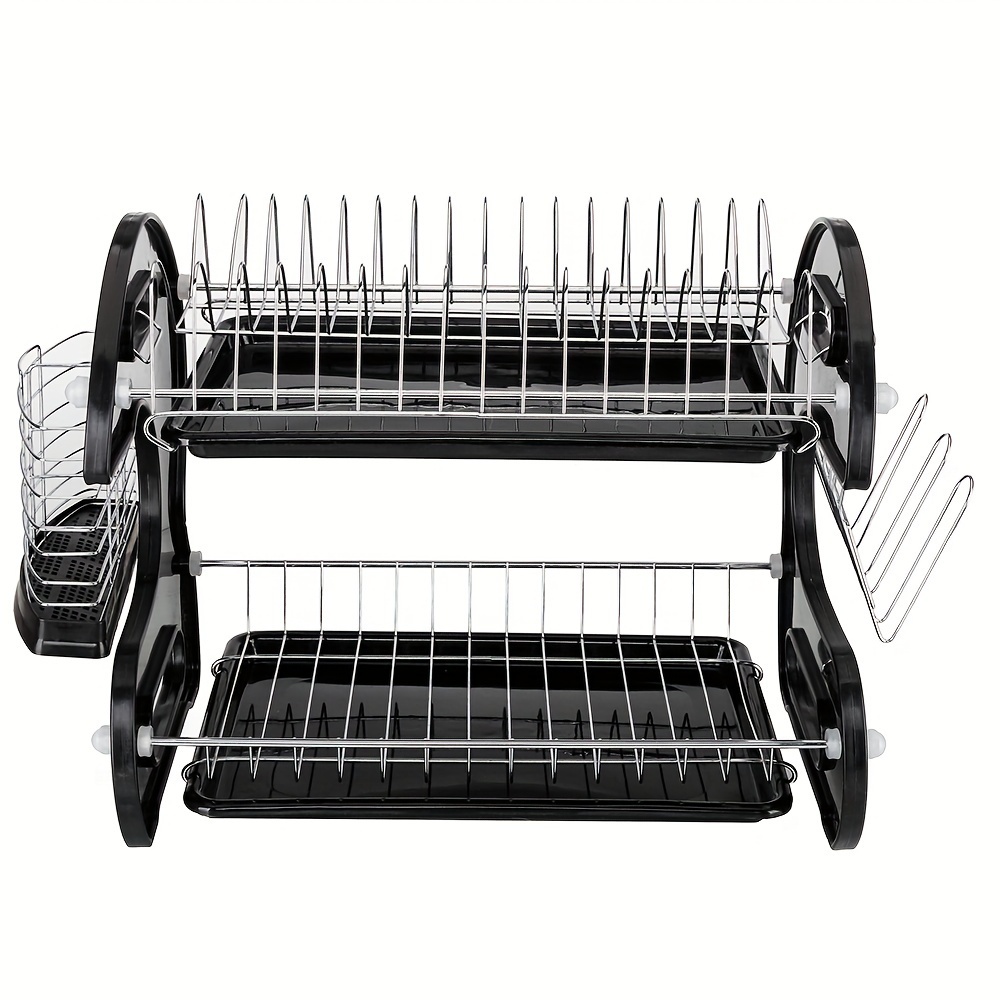 

2 Tier Drainer Drying Stainless Steel Disk Rack