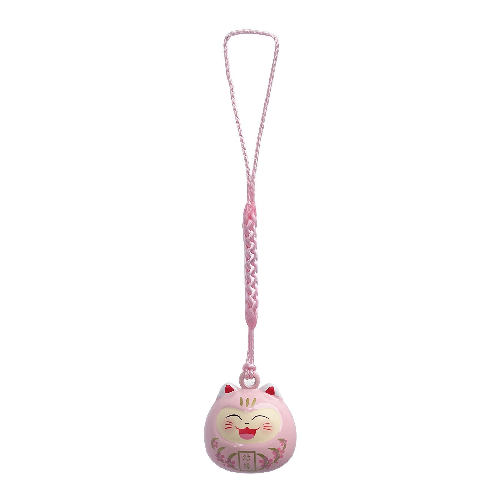 TEMU Cat Pendant With , Charm, Cute Cat Shaped Braided Rope Phone Chain, Universal Accessory For Bags And Keychains, Multiple Colors Available,