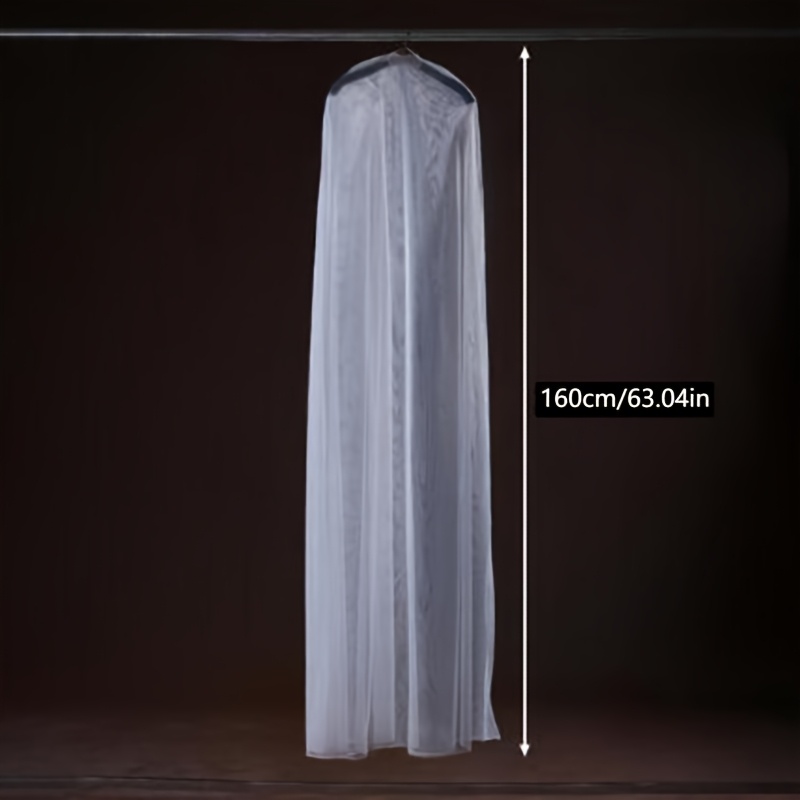 TEMU Long Transparent Soft Tulle Dust Cover Home Clothes Wedding Dress Protector