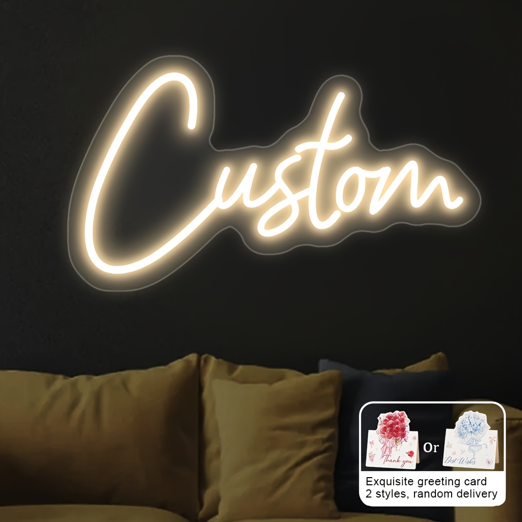 TEMU Signs: Personalized Light Signs, Led Wedding Decorations, Custom Wall Art, Home/bedroom Lighting And Bar/cafe/game Room/hair Salon/restaurant