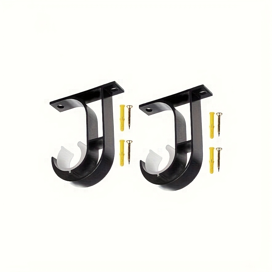 TEMU 2pcs/3pcs Supports de fixation supérieurs pour tringle à rideaux, installation au plafond, compatibles avec les à rideaux de 28 mm