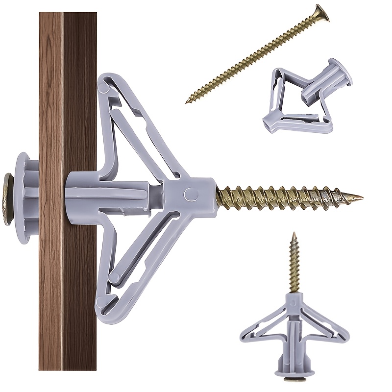 40pcs drywall   set     hollow wall   plastic   with screw 20pcs   20pcs screws for drywall wall fasteners