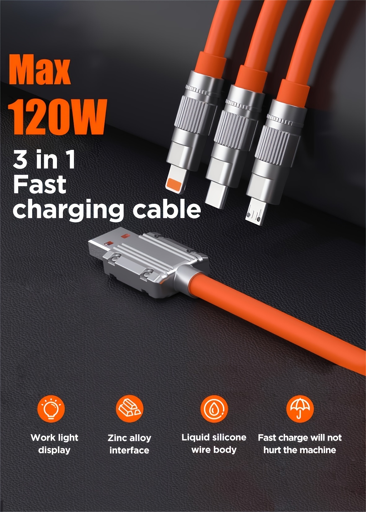 Scalable Spring Cable Mobile Phone Charging Super Fast - Temu