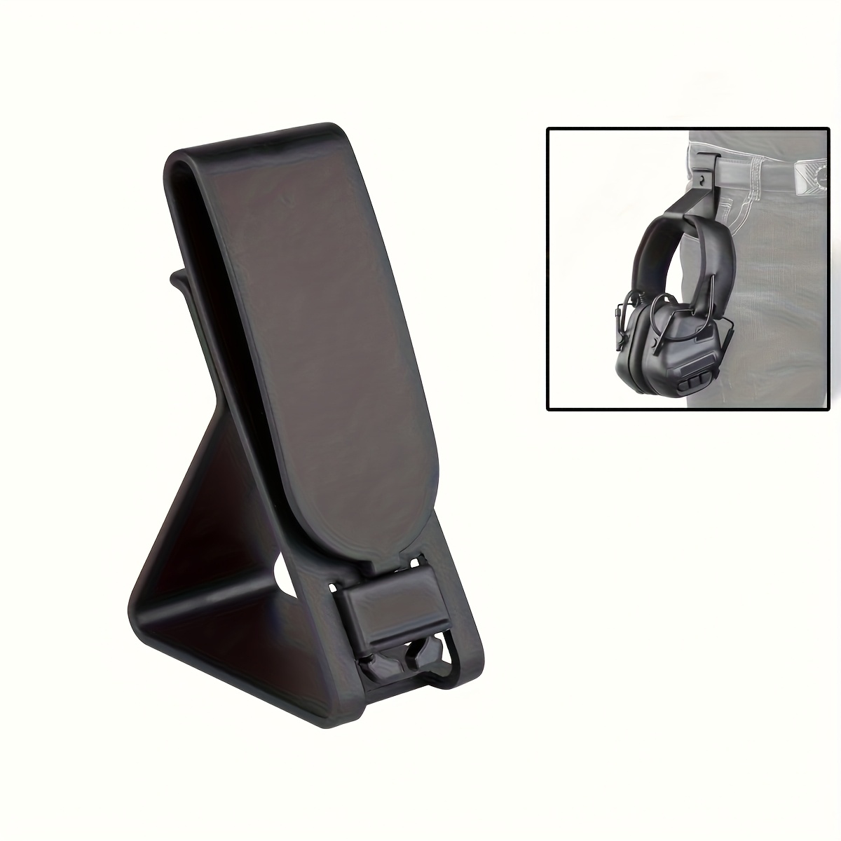 TEMU Tactical Hunting Waist Cell Phone Holder & Headphone Hook - Molle Quick Clip, Durable Gear For Outdoor Hunting, Fishing, Commuting - Gear