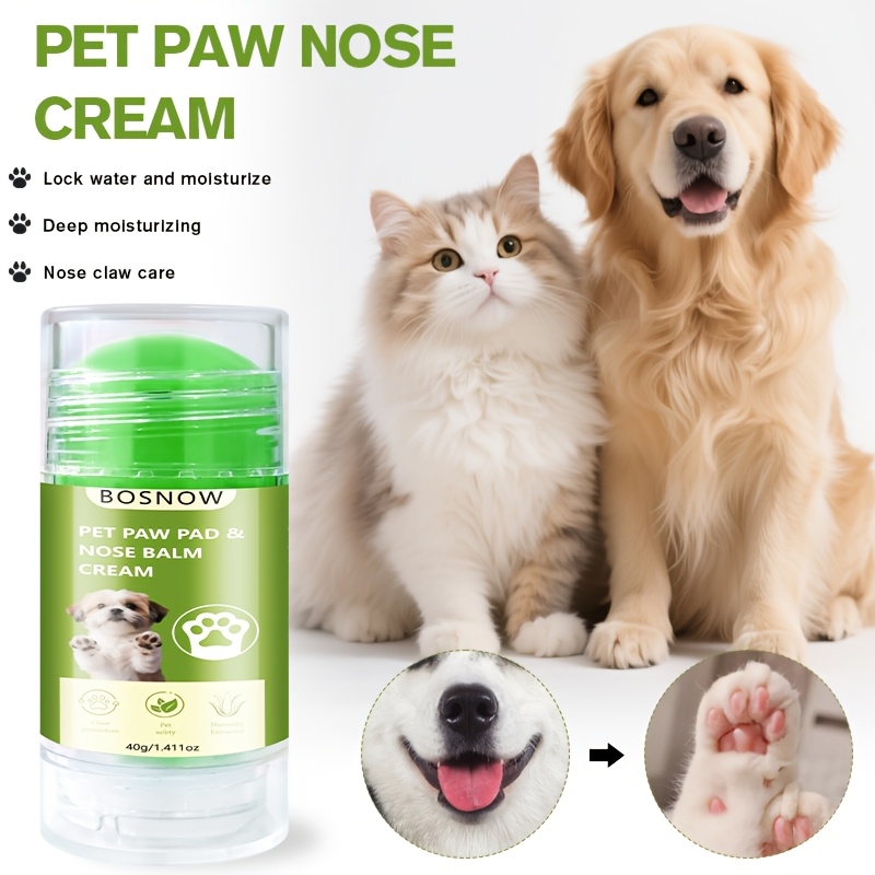 40G Pet Paw And Nose Care Stick, Plant Extracts, Preventing Paw Cracks, Keeping Paws Soft And Moist, Forming a Barrier for Your Beloved Pet'S Health, Suitable for Cats And Dogs, Portable, Powerful Moisturizing, Deep Nourishment, Pet Skincare