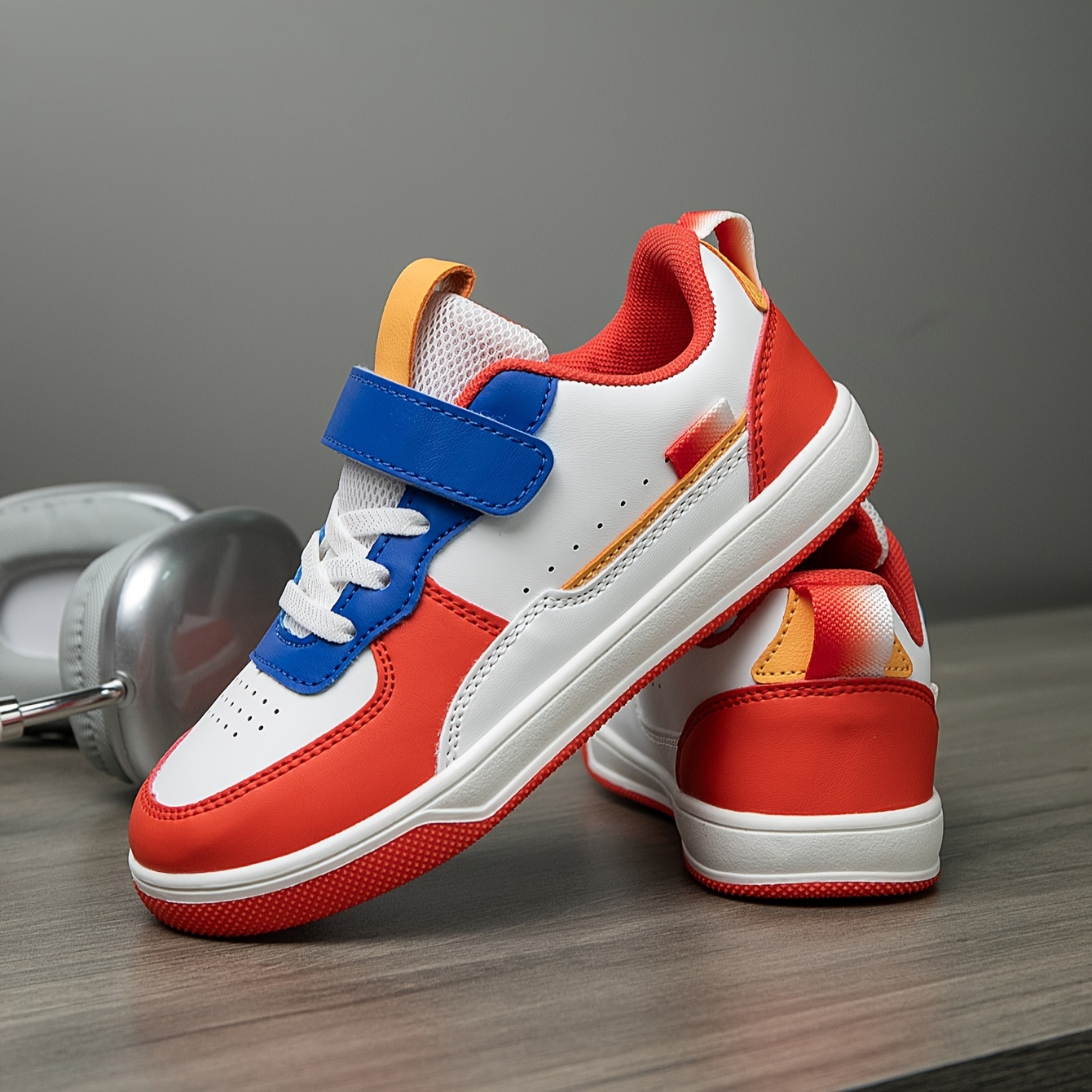 1 Pair of Boys and Girls Shoes with Sticky Buckle Design, Comfortable Flat Bottoms, Breathable and Durable, Youngsters Sports Casual Shoes in Candy Colors, Suitable for All Seasons, Youngsters'S Shoes