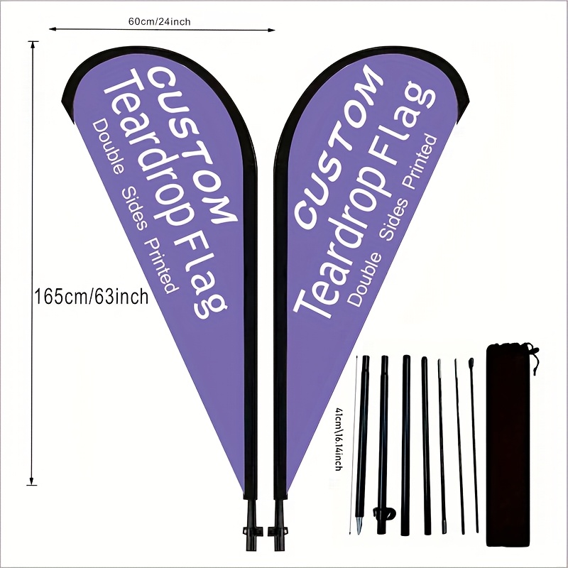 TEMU Drapeau à plumes de personnalisé simple/face double, tissu en polyester aux déchirures | Impression par sublimation de couleur - Téléchargez