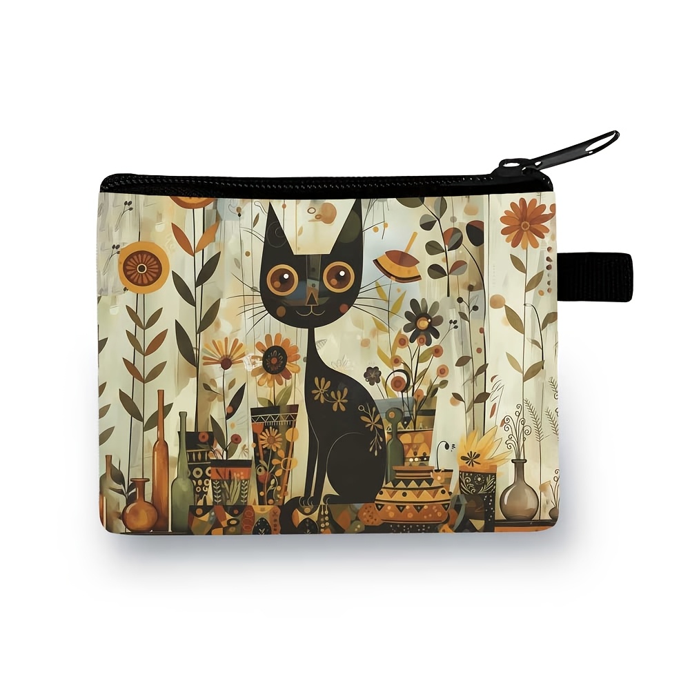 TEMU Cute Kitten Coin Purse, Women's Handbag, Coin Lipstick Pouch, Lightweight Wallet
