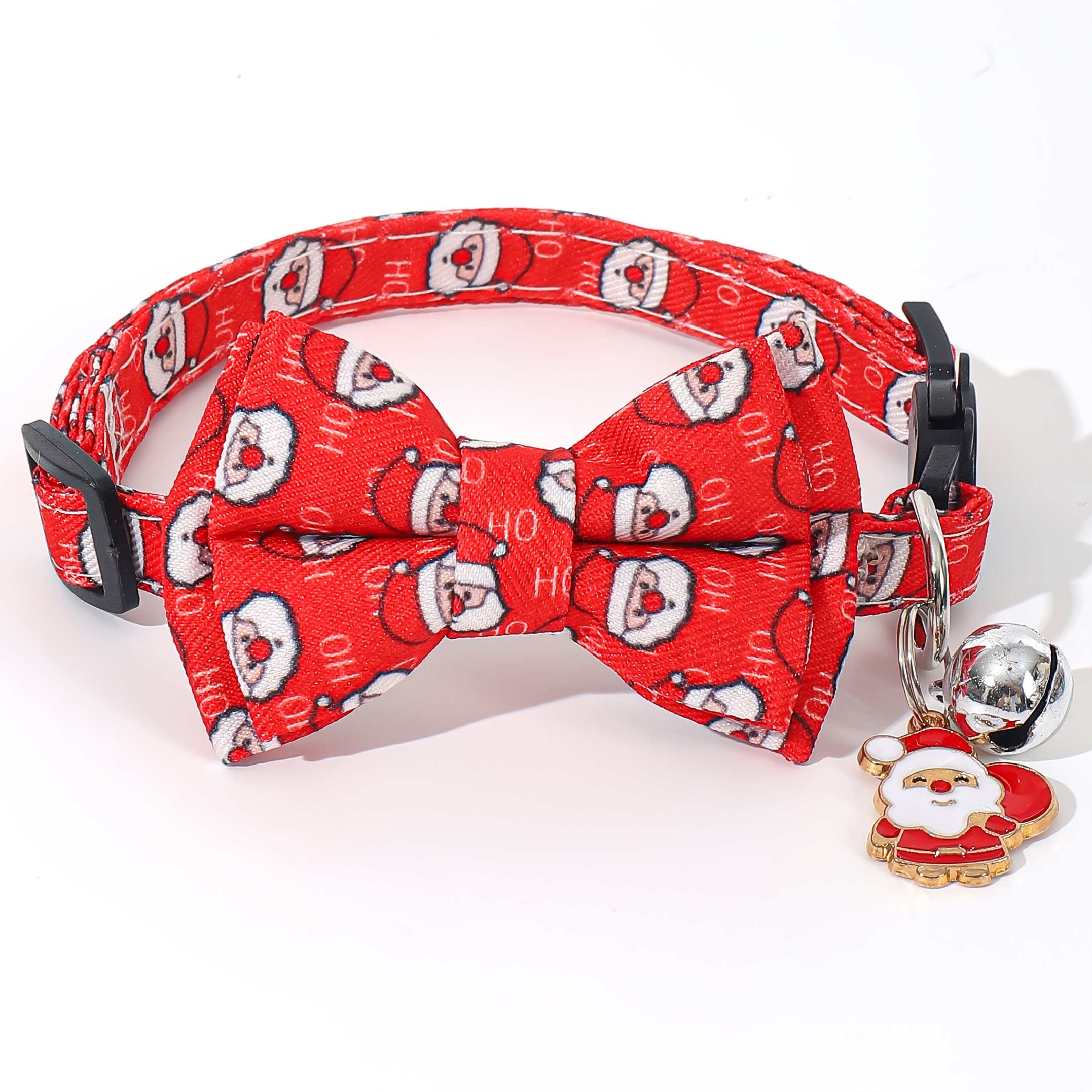 TEMU A Christmas Pet Cat Collar With A Detachable Bow, Includes Additions, Suitable For Small Pets, Adjustable Size, Perfect As A Christmas Gift,