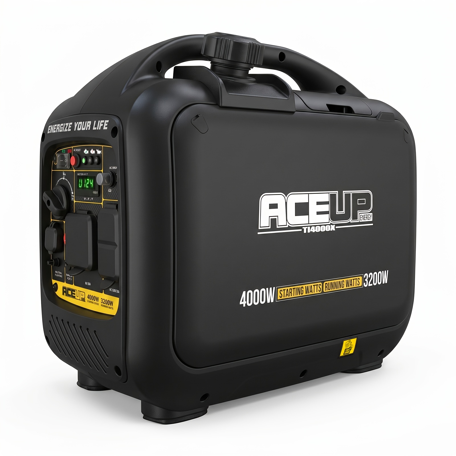 Energy 4000w Gas- Generator, Portable Generator 146cc For Rv-ready, Emergency, Job Sites, Tailgating, Operation, Long , 4000w , 3200w Rated, Without Battery
