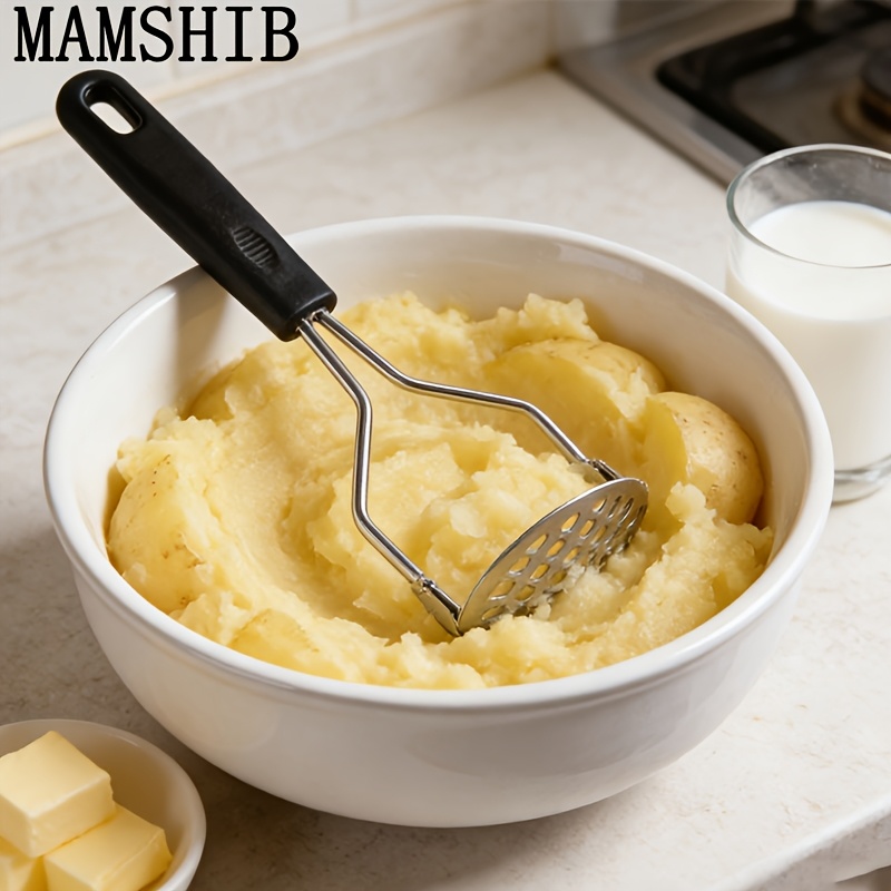   potato masher with non slip handle stainless steel potato masher potato blender suitable for potatoes   beans vegetables fruits suitable for   sweet potato mash and avocado mash festival meal preparation