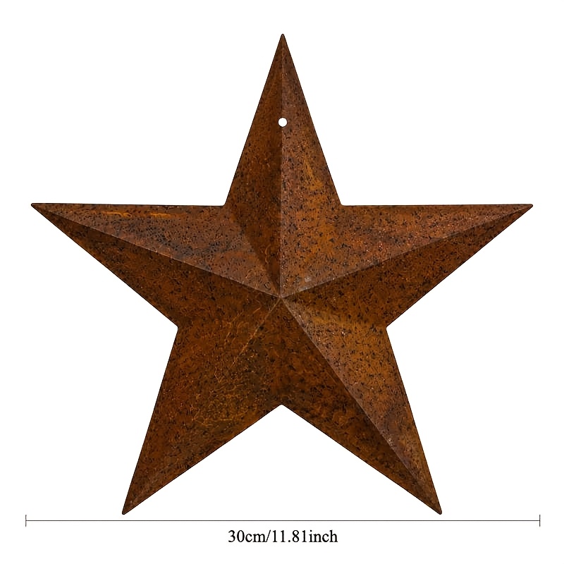 TEMU Retro Rusty Iron Star Wall Decor, Sculpture Wall Ornament. Star Pendant, Suitable For Christmas, Thanksgiving, Us Day Home Festive Decoration