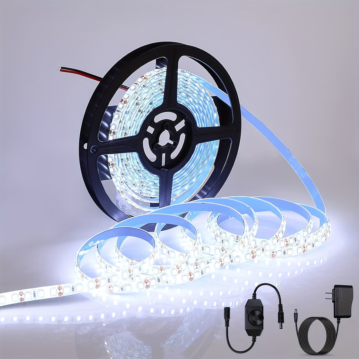 

Dimmable Warm White/white Led Strip Lights, 16.4ft 600 Leds 12v Waterproof Led Strip Lights, Flexible Led Lights For Tv, Bedroom, Kitchen Cabinet, Closet, Home Decoration