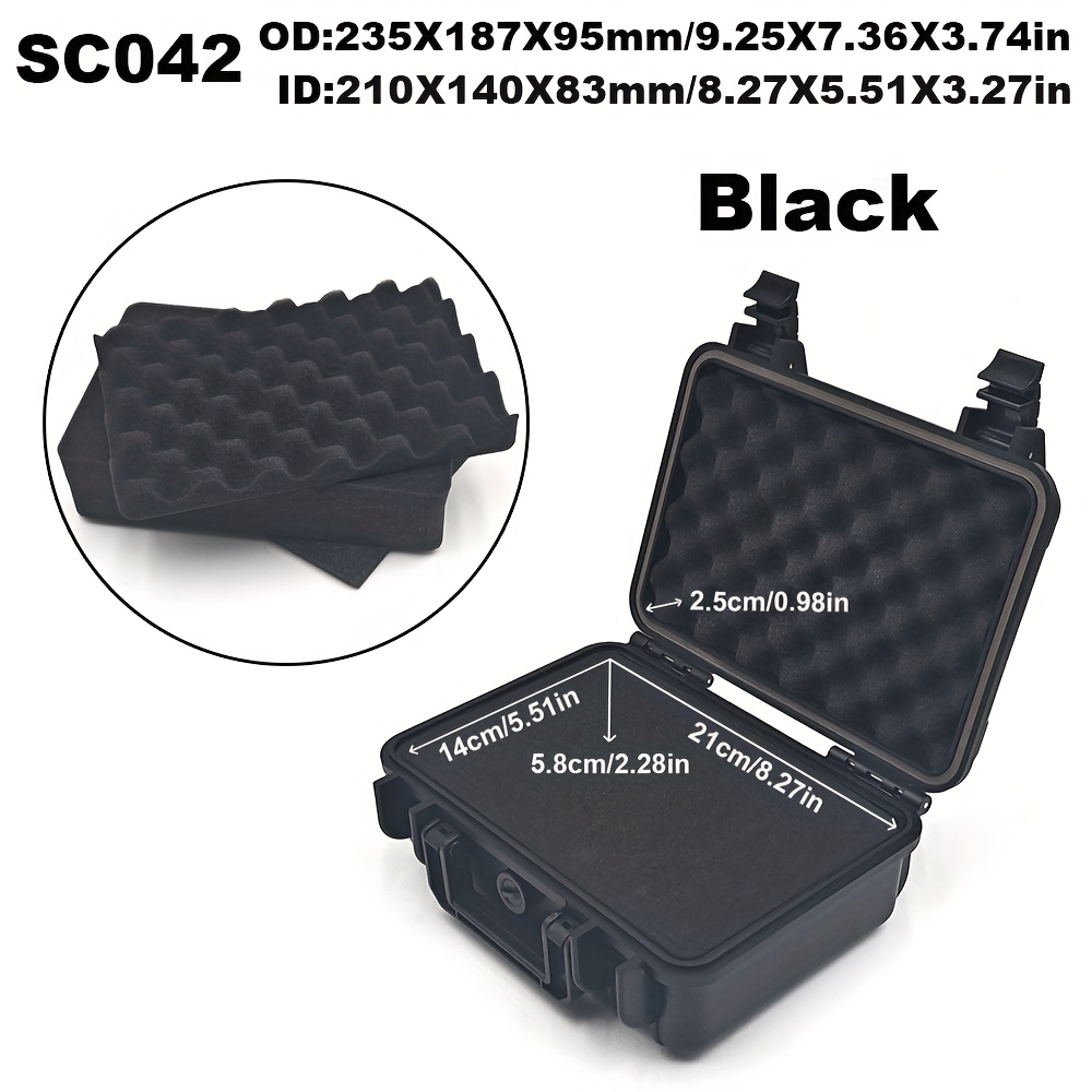 TEMU 1pc Small Durable Hard Shell , Storage Case, Portable Multifunctional Protective Box, Pp/abs Material, Waterproof And Dustproof, Sturdy And
