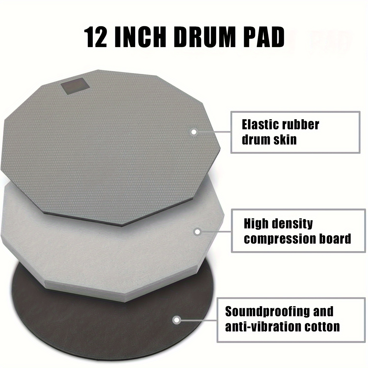 Drum Practice Pad Divpusējs klussDrum Practice Pad Divpusējs kluss  