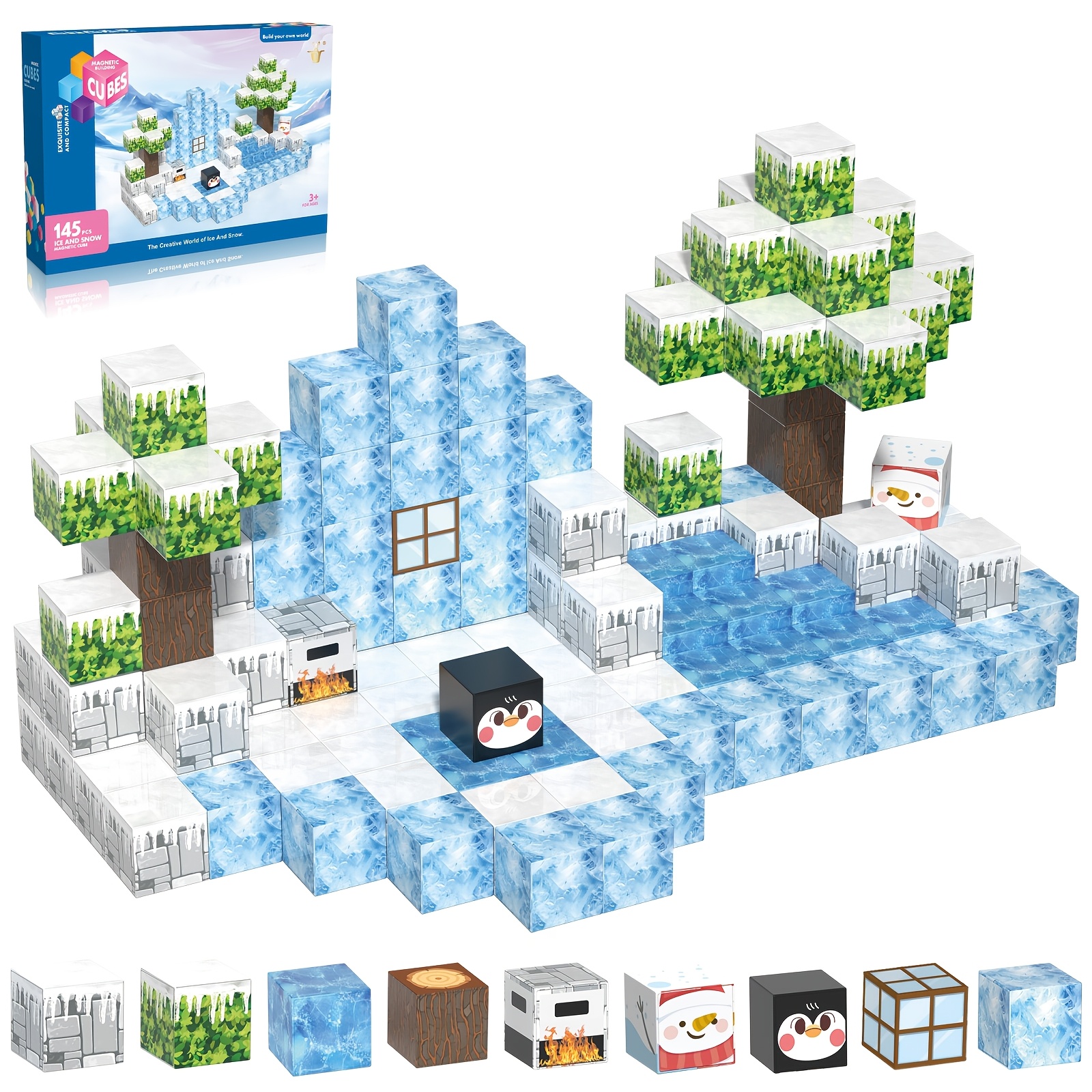 Educational Magnetic Building Block Set for Parent-Child Interaction