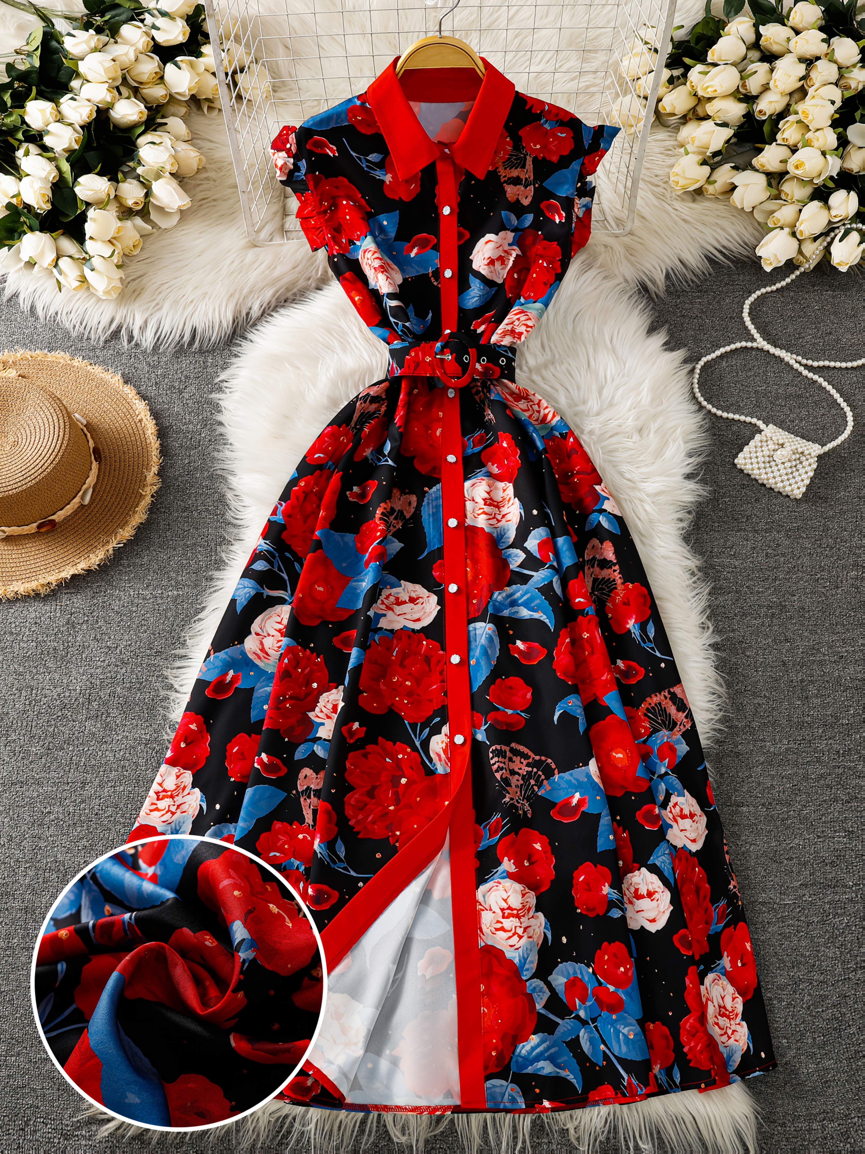 vintage inspired v neck length empire waist - Temu Germany