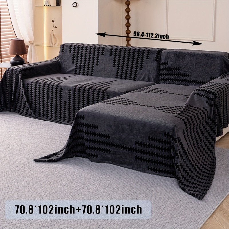 TEMU Ensemble de 2 housses de canapé élégantes avec une texture de marin, parfaites cadeau du An. Ces coussins en velours conçus pour un look facile