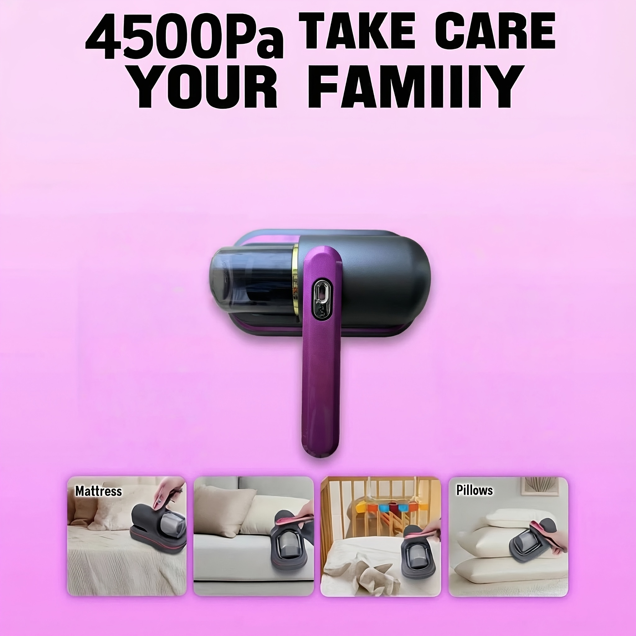 Temu – TEMU Mattress Vacuum Cleaner, Handheld Bed Vacuum Cleaner, Cordless Vacuum For Mattress, Sofa, Pet Hair, Carpets