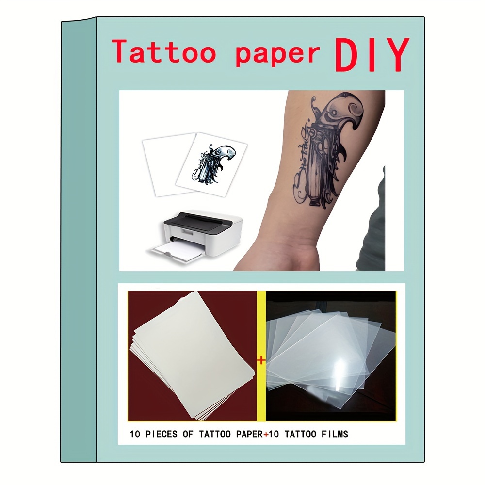 

Customizable A4 Temporary Tattoo Paper - 20 Sheets, Laser & Inkjet Compatible, Diy Stickers, 10 Sets