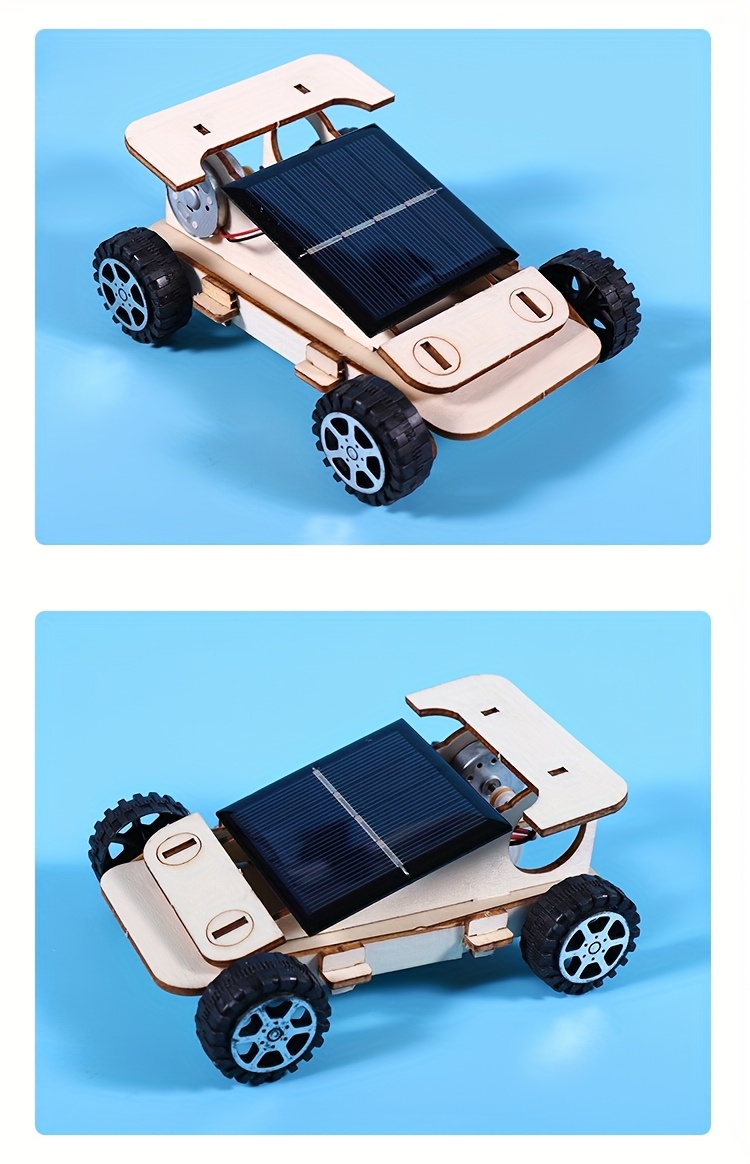 coche solar de madera para experiments científicos y enseñanza, regalo ideal para fiestas detalles 4
