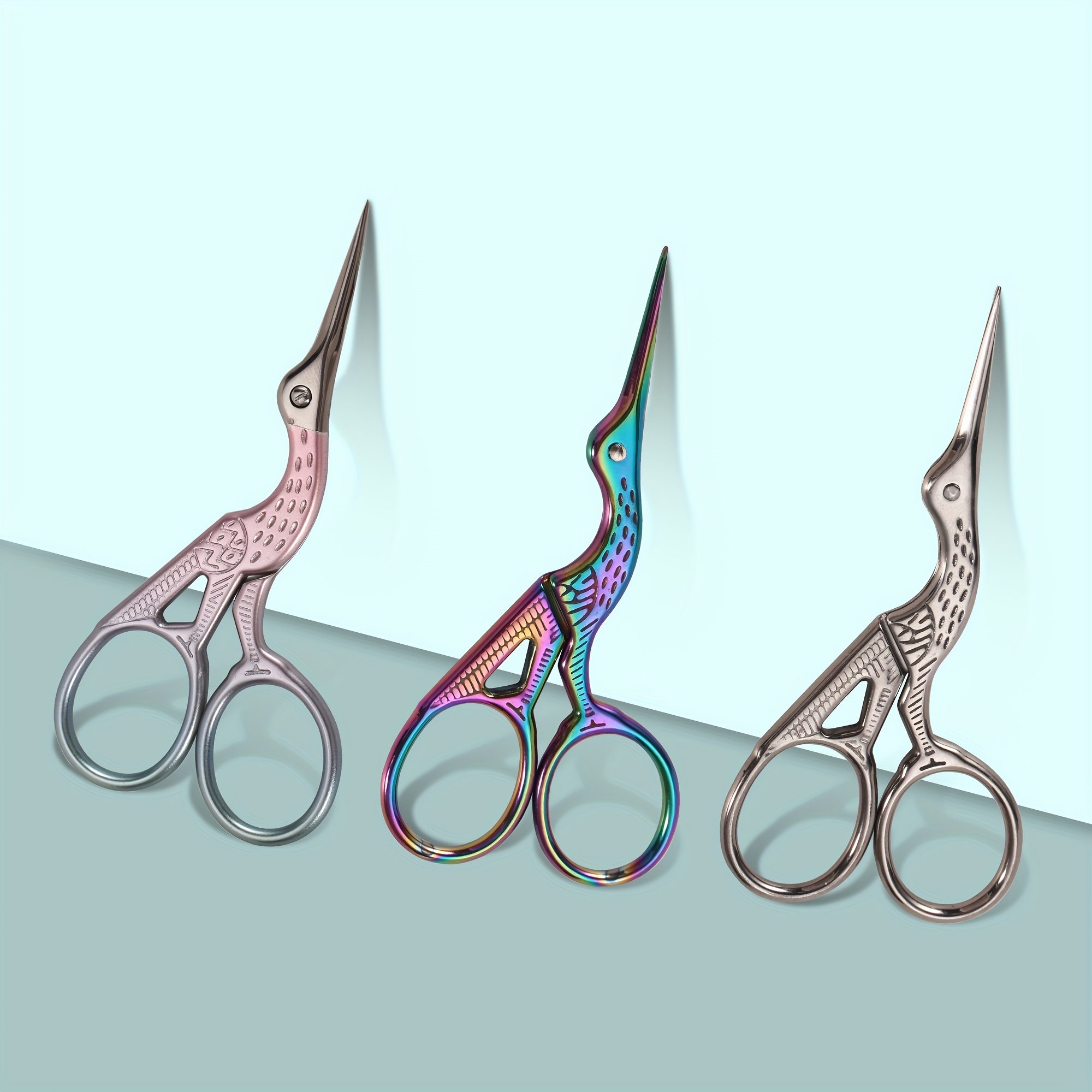 

Crane Design Eyebrow Trimming Scissors, Stainless Steel Beauty Scissors Suitable For Eyebrow, Nose Hair, Beard, All Kinds Of Hair Trimming, Unisex Makeup Care Scissors
