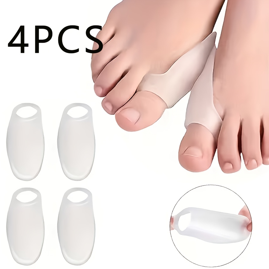 TEMU 4pcs Toe Separator Made Of Soft Silicone, , Used With Socks To Prevent Toe , Suitable For High Heels, Casual Shoes, Sneakers, Etc