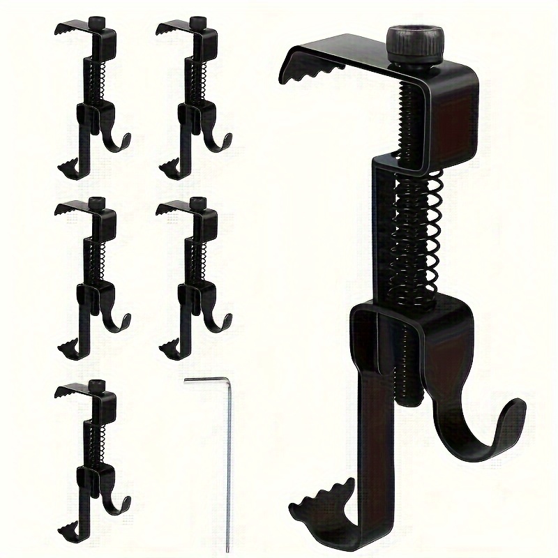 TEMU 6-pack "multipurpose" Hooks - Durable Wall Clips For Hanging Alarm Clocks And Hats, Traditional Style, Utility Hooks