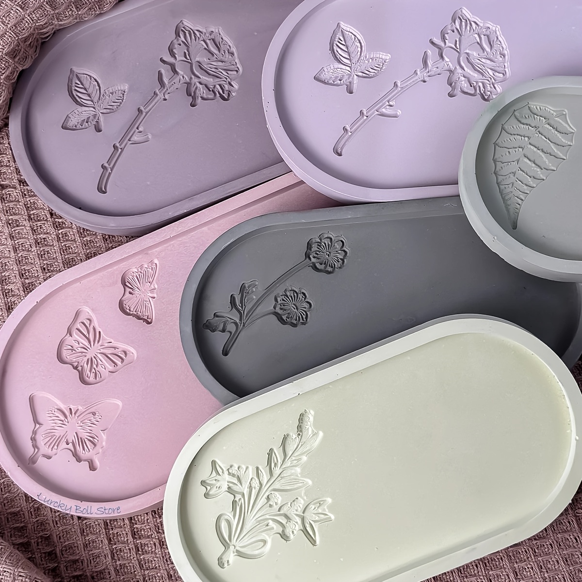 

Dnejiu Silicone Resin Casting Molds, Oval Tray Molds With Butterfly Design, For Home Tabletop Decor, Decorative Handcraft Gift