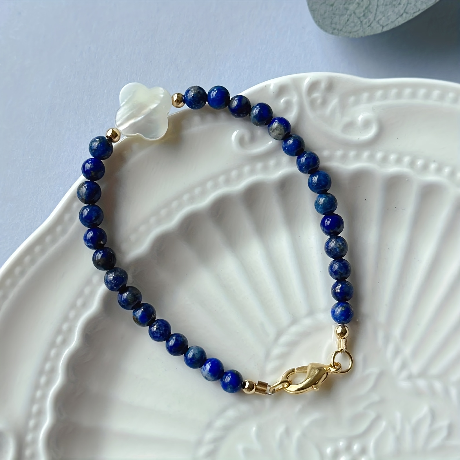 Image of Natural Stone 1pc Christmas Retro Natural Beaded Bracelet Unisex Fashion Accessory With Gemstones Exquisite Design Perfect Daily Wear Gift For Any Occasion