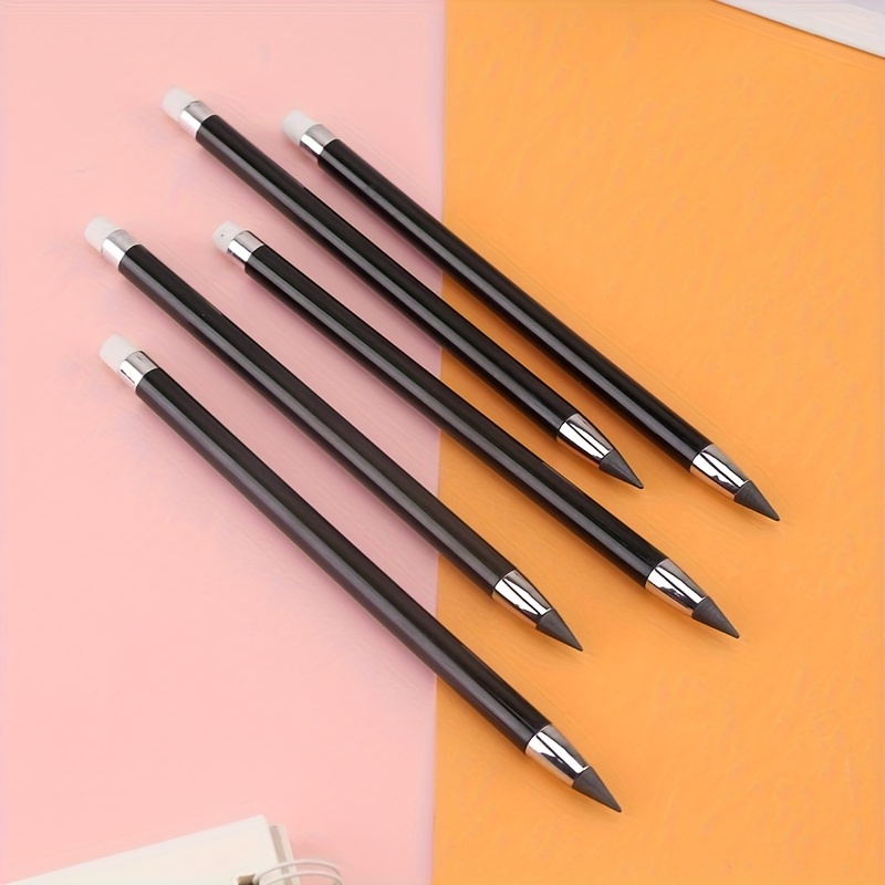 TEMU 5 Pencils, To Sharpen, Never- Pencils, Unbroken Cores, Erasers, To Sharpen, Art, Drawing, Sketching Pencils