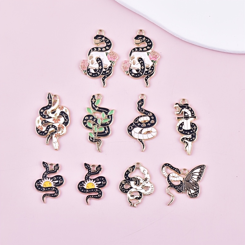 TEMU 10pcs And Alloy Charms Set, Double, Sun, And Designs, For Making, Earrings And Necklaces Accessories