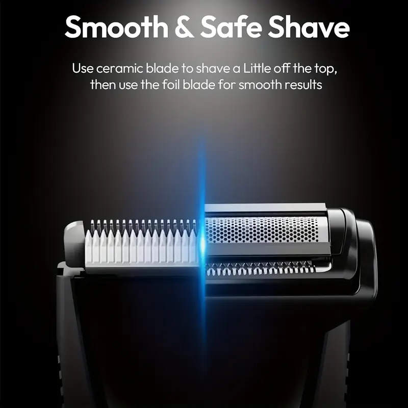 2 in hair trimmer groin shaver dual head smooth lightweight lock led display usb rechargeable stainless steel blades Product details 1