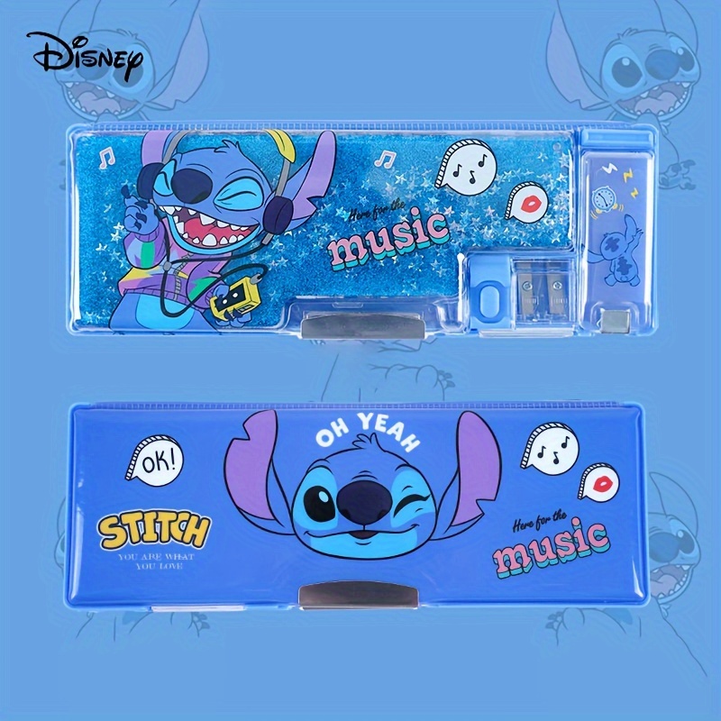 

whimsical" Disney Stitch & Multi-functional Pencil Case With Quicksand Feature - Perfect Holiday Gift Or Small Prize