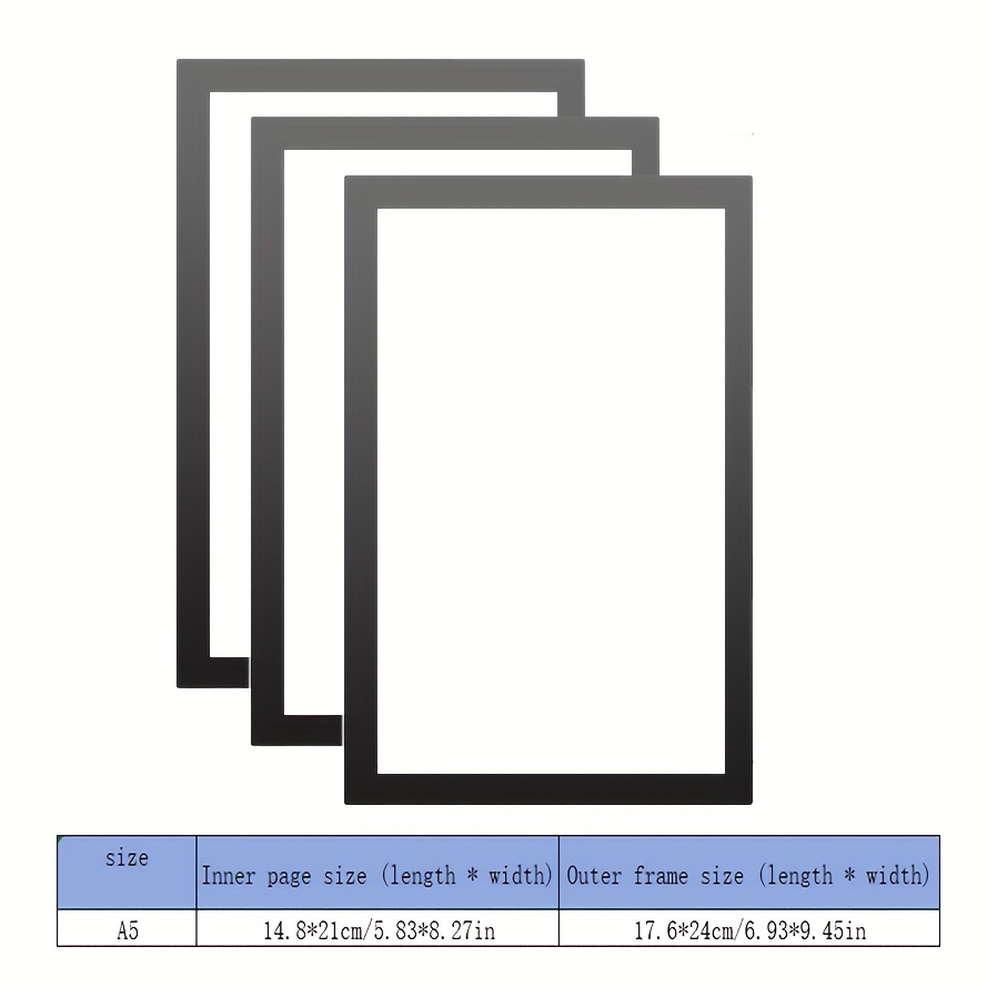 3pcs, Stand/sticker/frame/border, Self-adhesive Backboard Display Border, Strong And Durable Pvc Material, Suitable For Home, Office, And Store File And Picture Posters