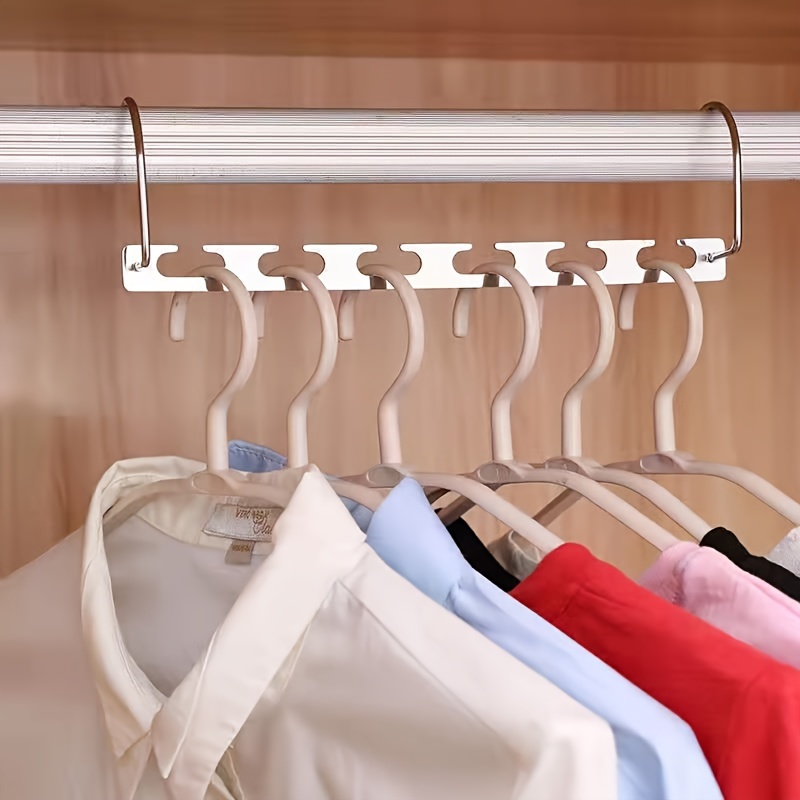 

1pc Metal Magic Hanger 6-hole Folding Clothes Hanger Space Saving Hanger Hook Wardrobe Clothes Hanger Storage Tool For Shops