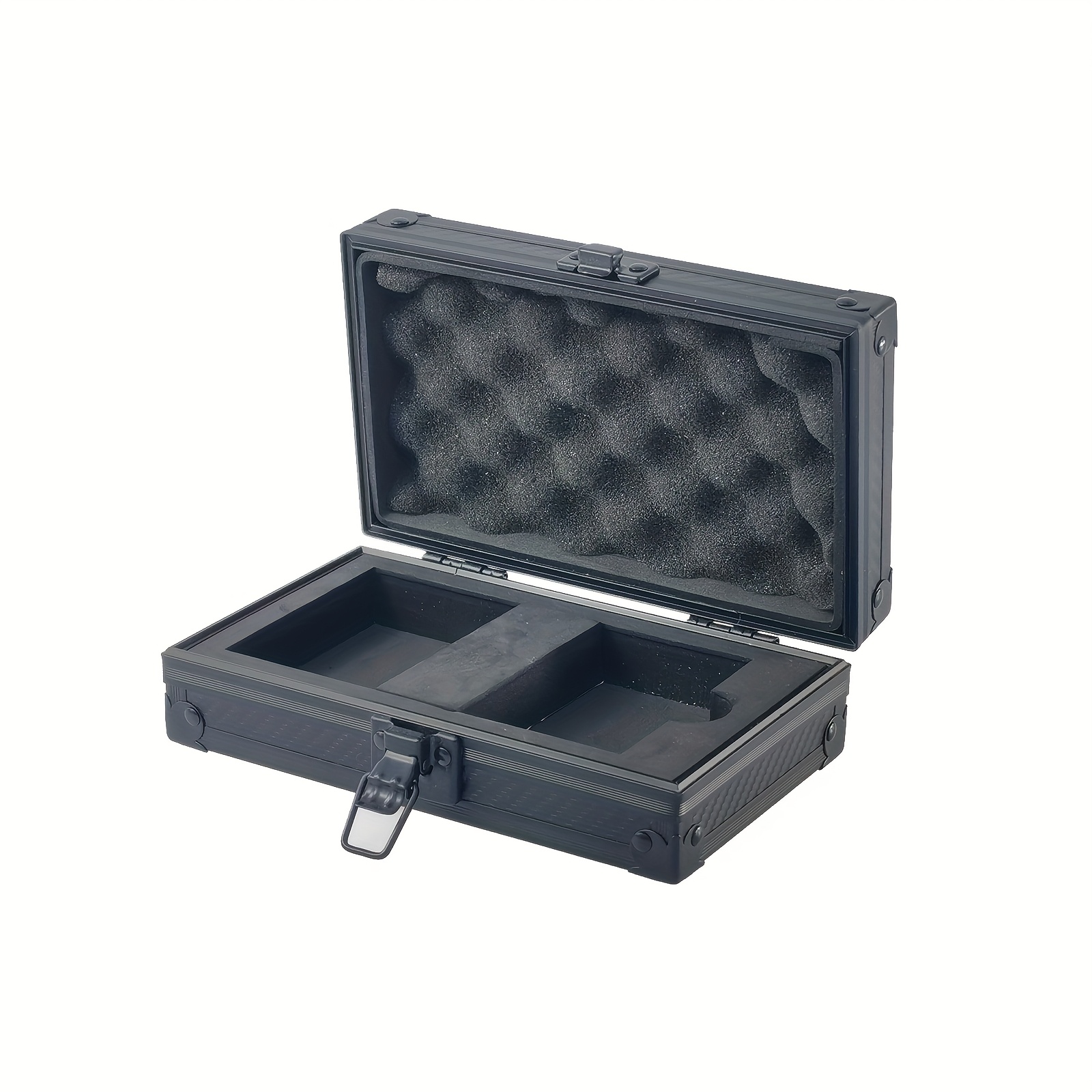 Image of 1pc Fibre Pattern Single 1-slot Trading Card Case Storage Box For Psa Bgs Cgc Or Card Holder Scorecard Grading Board Storage Case, The For Cards (not Cards)