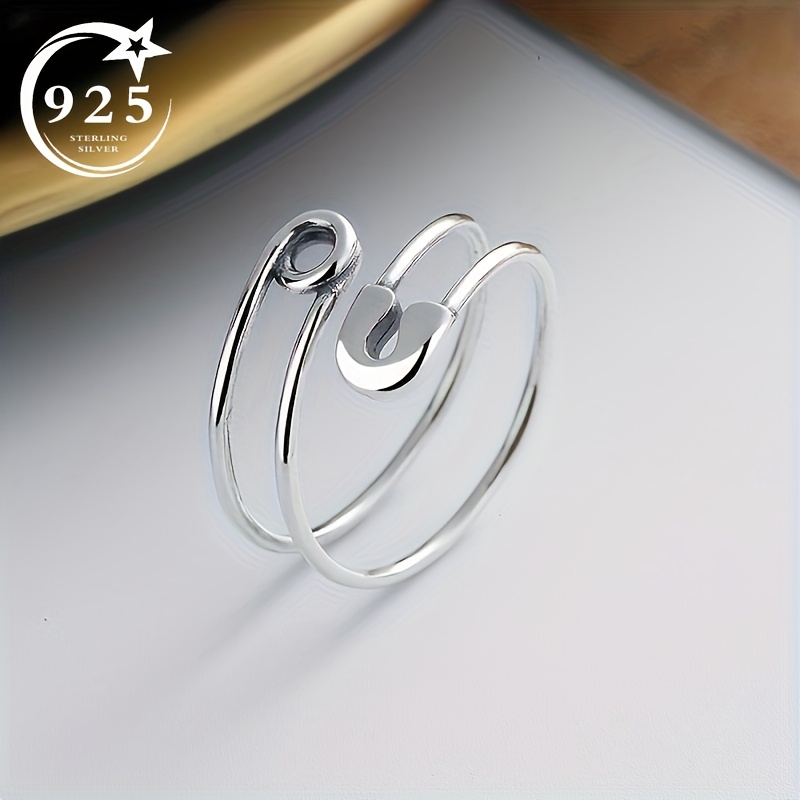 

S925 Sterling Silver Adjustable - Cute Pin Shape Special Decor For Daily Outfits - Gift Wedding Accessories 3.1g/0.11oz