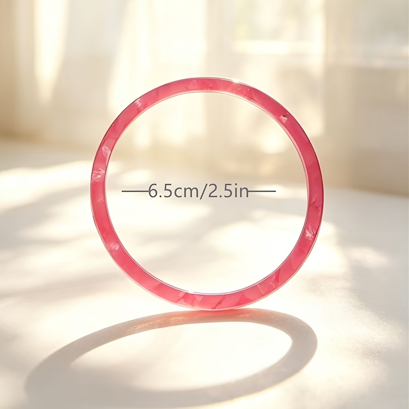 Four Seasons Translucent Shell Pattern Resin Bracelet Set