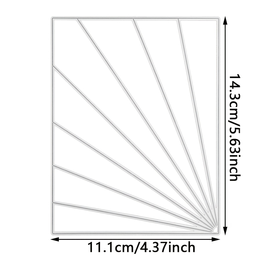 TEMU 1pc Ray Frame Metal Cutting Die For Card Making Scrapbooking Card Album Craft Decoration Metal Cutting Die Handmade Enthusiast Gift