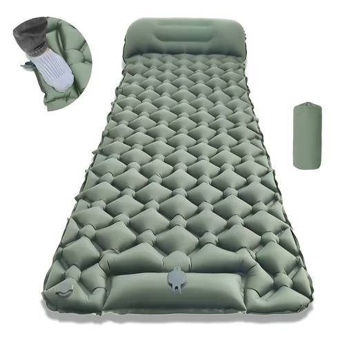 tpu new outdoor sleeping mat camping inflatable sleeping pad moisture proof mat ultra lightweight air cushion suitable for hiking