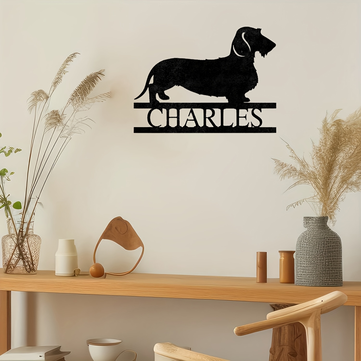 

Personalized Customized Dachshund Metal Sign, Name Customized. Metal Wall Art, Suitable For Indoor And Outdoor Wall Decoration, Christmas Easter Thanksgiving Housewarming Halloween Gifts