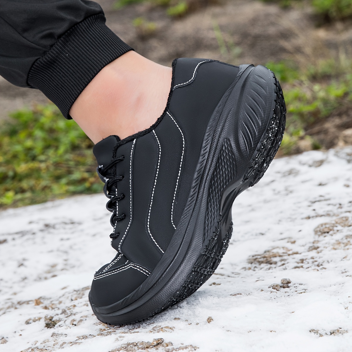 Men's Winter Warm Sneakers with Widened Toe Box, Plush Lining