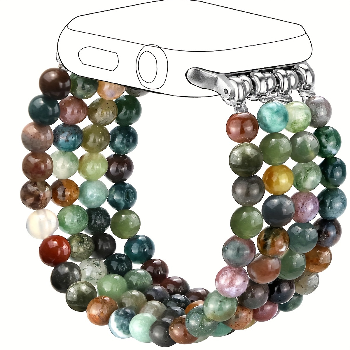 

Stone Bracelet Compatible For Apple 40mm/38mm/41mm 8 7 Se /5/4 Women Stretchy For Iwatch 3/2/1 Replacement Apple For Women